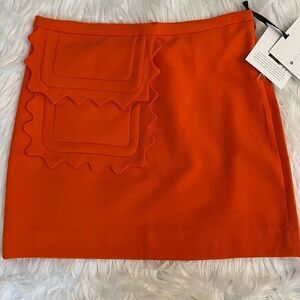 NWT Victoria Beckham for Target Women's Orange Mini Skirt Pocket size Med